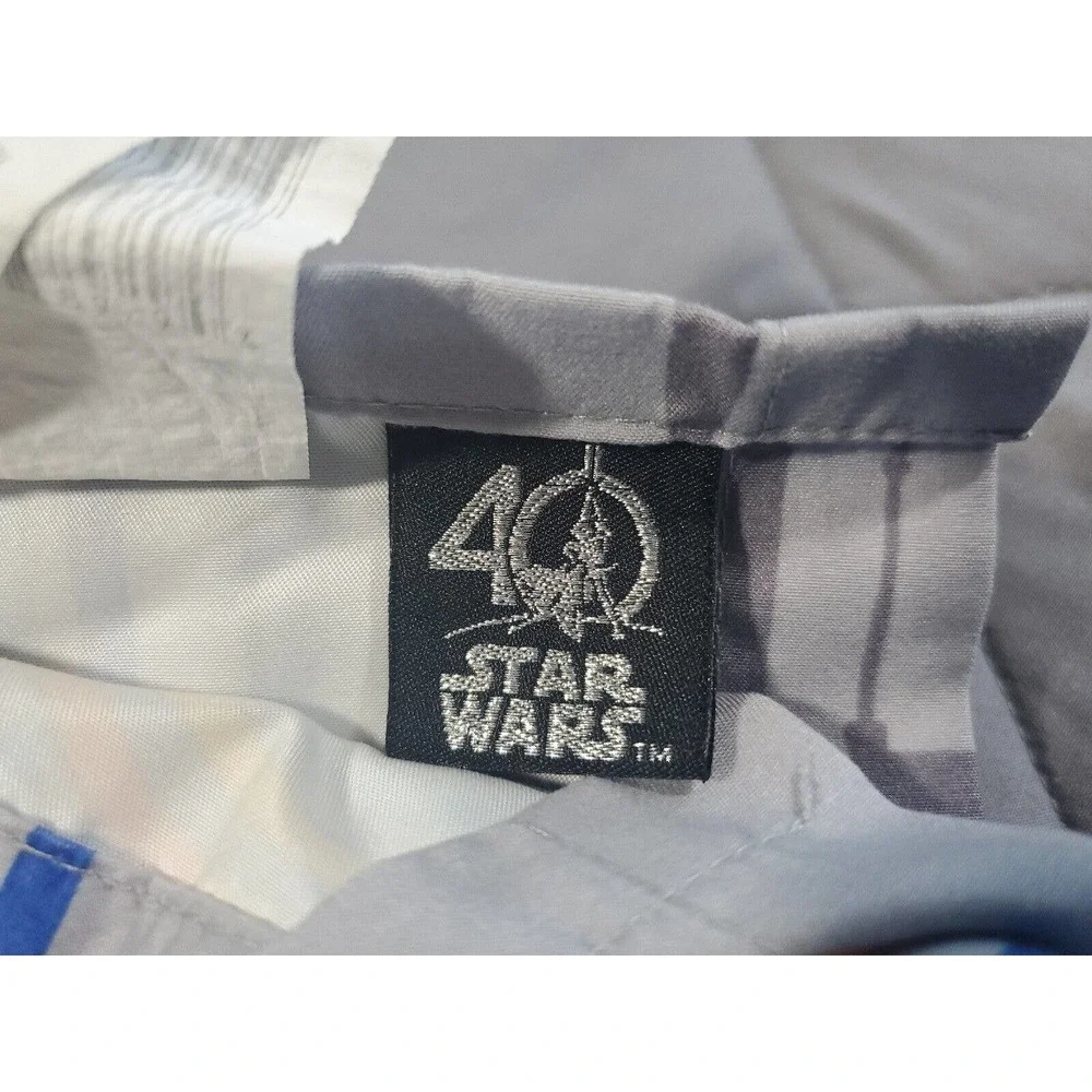 Star Wars Full Flat Sheet ONLY Gray Striped Logo Battleships